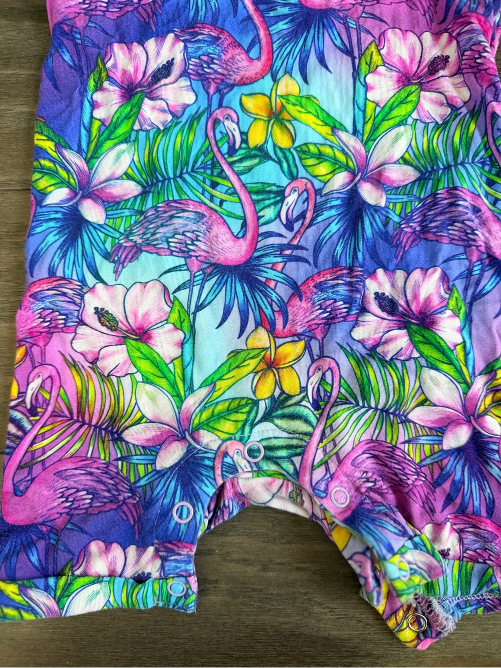 Bums & Roses Tropical Short Sleeve Romper - Picture 2 of 4